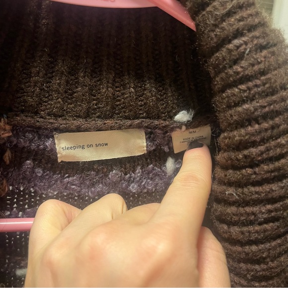 Anthropologie Sleeping on Snow wool long line cardigan sweater size Medium - Picture 4 of 9